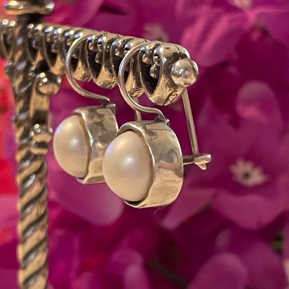 Silpada Pearl ‘Margarite’ Drop Sterling Silver Earrings W1750 - Picture 8 of 15